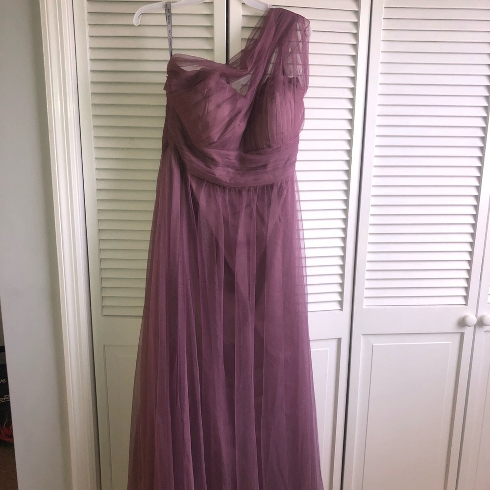 BILL LEVKOFF ONE SHOULDER EVENING GOWN RN 82955